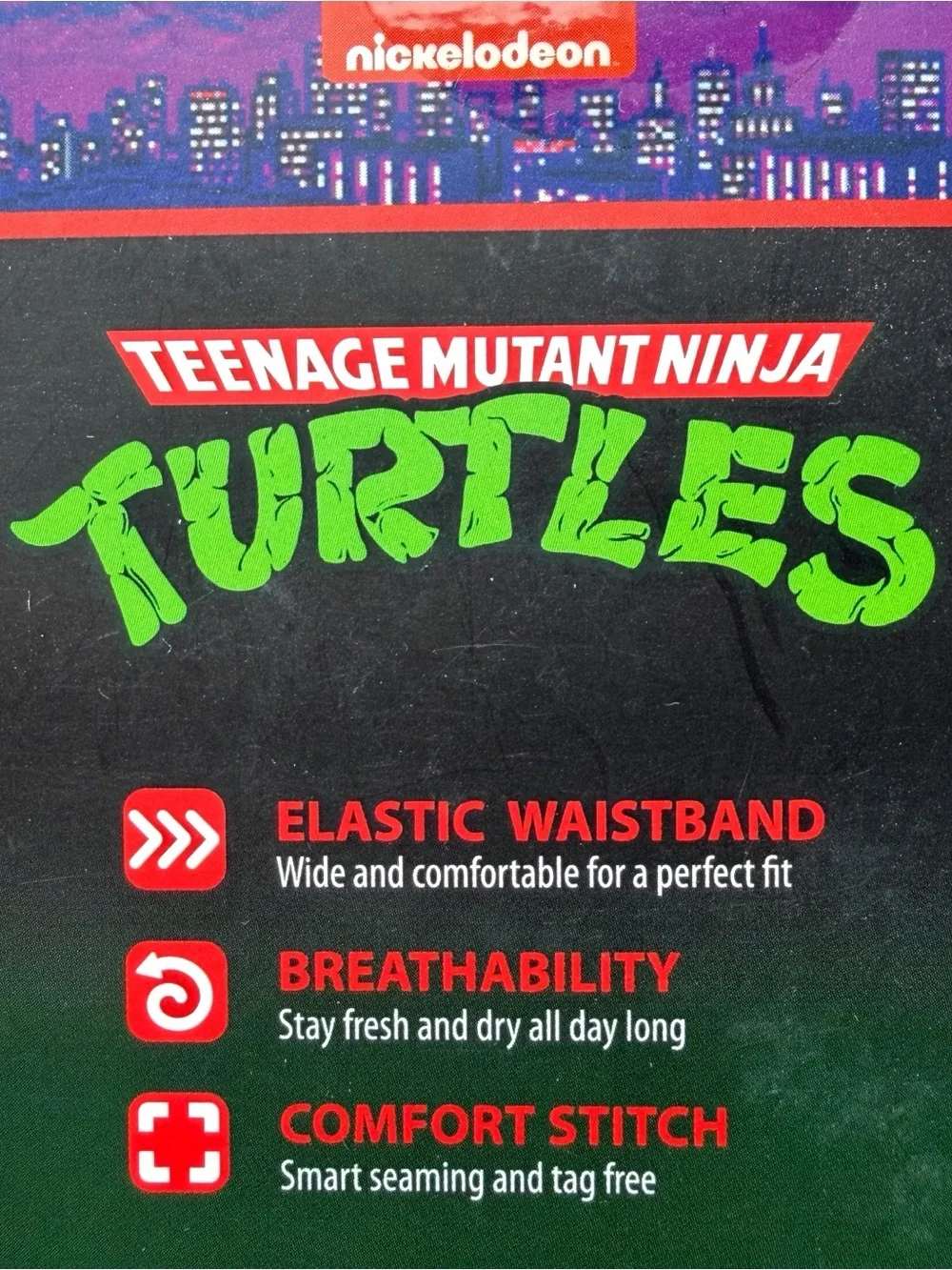 TMNT Ninja Turtles Crazy Boxer Briefs Mens Large Underwear Arcade Video Game